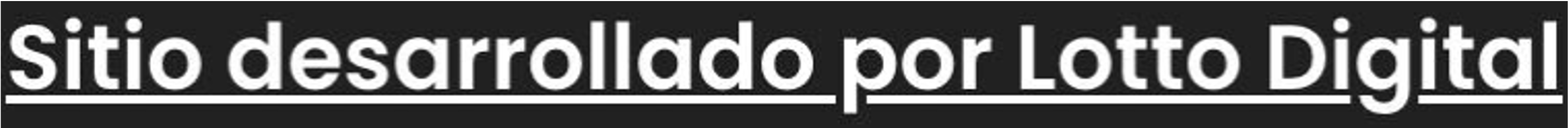 Sitio Desarrollado por Lotto Digital